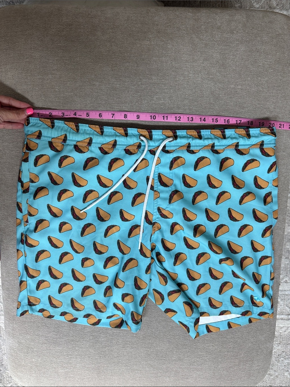 Lucky Brand Aqua Swim Trunks with Taco Print - Picture 6 of 8